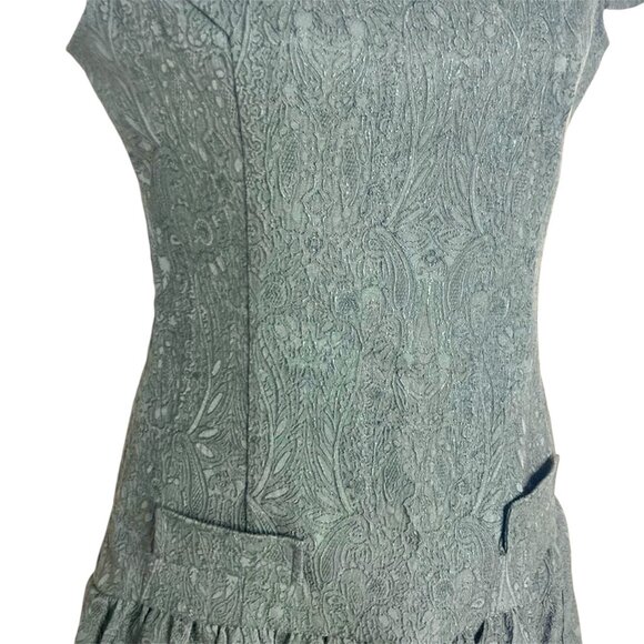 Zara W&B Collection Brocade Mini Dress Medium Goth - Picture 2 of 7